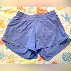 Rare Lululemon Hydrangea Blue Hotty Hot Shorts